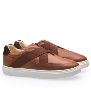 Tênis Doctor Shoes Slip On 2192 Marrom