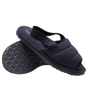 Chinelo Doctor Shoes Pluma para quarto 02180 Preto