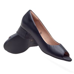 Sapato Salto Doctor Shoes Couro 203 Preto