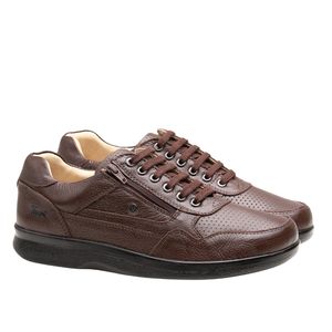 Sapato Casual Doctor Shoes Esporão Couro 3063 Marrom