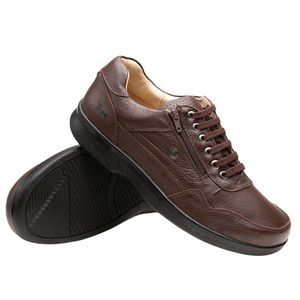 Sapato Casual Doctor Shoes Esporão Couro 3063 Marrom