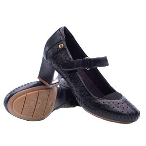 Sapato Salto Doctor Shoes Couro 794 Preto