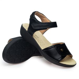 Sandália Doctor Shoes Couro 13631 Preto