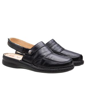 Babuche Doctor Shoes Couro 371 Preto