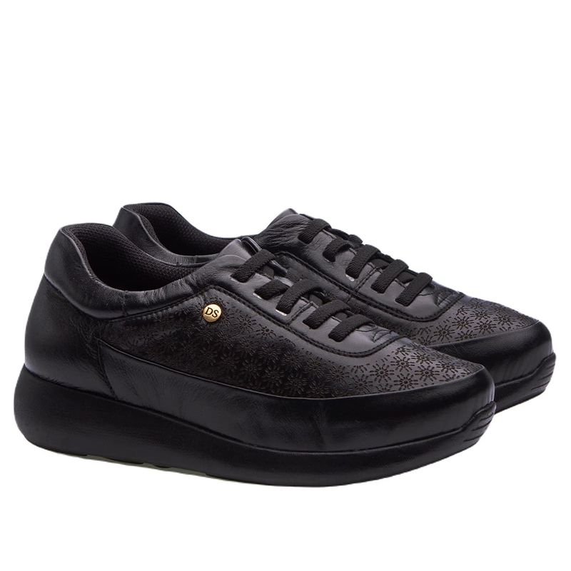 Tenis-Doctor-Shoes-Couro-1406--Elastico--Preto-Preto