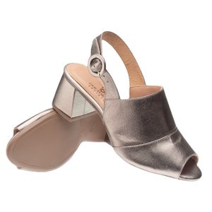 Sandália Confortável Doctor Shoes em Couro 55133 Prata Velho