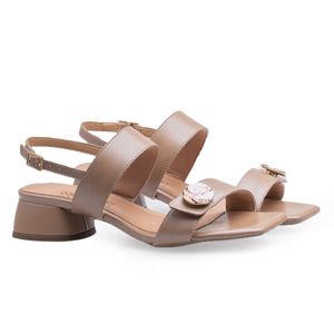 Sandália Doctor Shoes em Couro 36506 Avelã