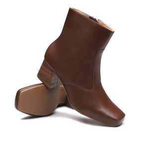 Bota Doctor Shoes em Couro 46001 Cacau