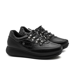 Tênis Doctor Shoes Couro 1401 Preto/Serpente