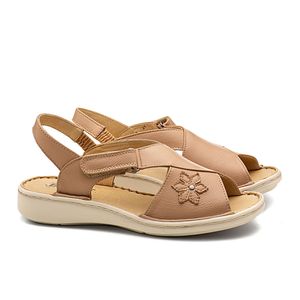 Sandália Anabela Doctor Shoes Couro 293 Rosê