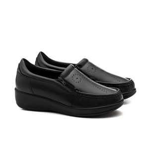 Mocassim Doctor Shoes Esporão Couro 200 Preto