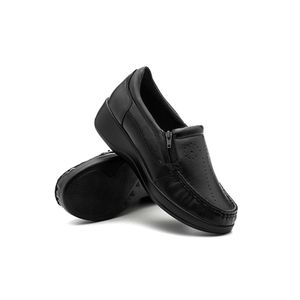 Mocassim Doctor Shoes Esporão Couro 200 Preto