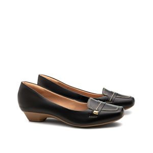 Mocassim Confortável Doctor Shoes em Couro 3843 Preto