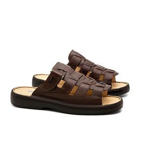 Chinelo Doctor Shoes Couro 323 Marrom