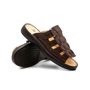 Chinelo Doctor Shoes Couro 323 Marrom