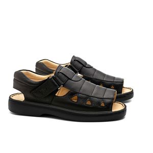 Sandália Doctor Shoes Couro 303 Preta