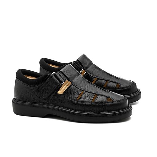 Sandália Doctor Shoes Couro 328 Preto