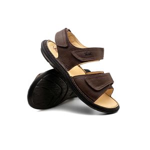 Sandália Doctor Shoes Couro 917301 Marrom