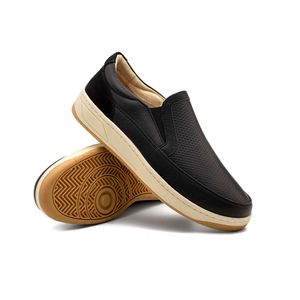 Tênis Doctor Shoes Sneaker Couro 2409 Preto