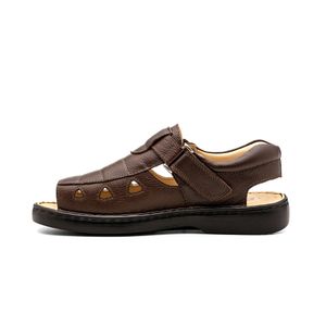 Sandália Doctor Shoes Couro 303 Marrom