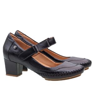 Sapato Salto Doctor Shoes Couro 789 Preto