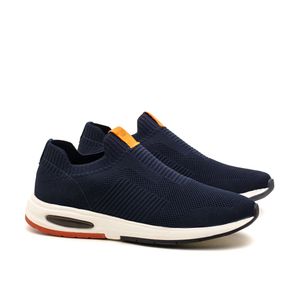 Tênis Doctor Shoes knit 59410 Marinho/Laranja