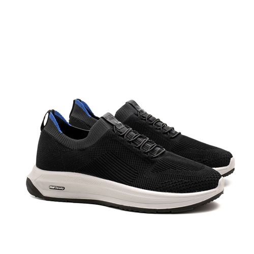 Tênis Doctor Shoes Knit 60810 (Elástico) Preto/Chumbo/Bic