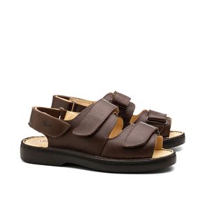 Sandália Doctor Shoes Couro 301 Marrom