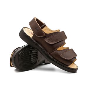 Sandália Doctor Shoes Couro 301 Marrom