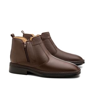 Bota Doctor Shoes Couro 1001 Marrom