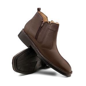 Bota Doctor Shoes Couro 1001 Marrom
