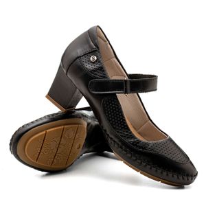 Sapato Salto Doctor Shoes Couro 789 Preto