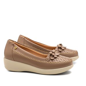 Sapato Anabela Doctor Shoes Couro 7801 Fendy