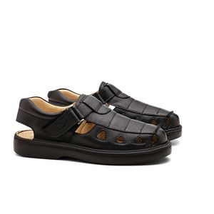 Sandália Doctor Shoes Couro 302 Preto