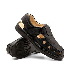 Sandália Doctor Shoes Couro 302 Preto