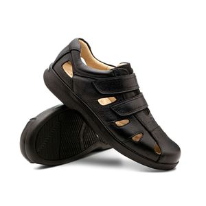 Sandália Doctor Shoes Esporão Couro 3070 Preto