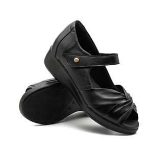 Sandália Doctor Shoes Esporão Couro 7878 Preto