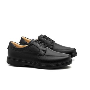 Sapato Casual Doctor Shoes Couro 414 Preto