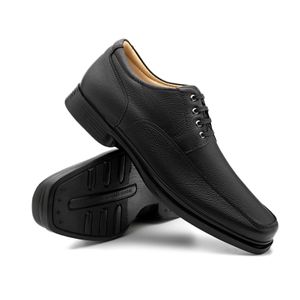 Sapato Social Doctor Shoes Anti Impacto em Couro 549203 Preto