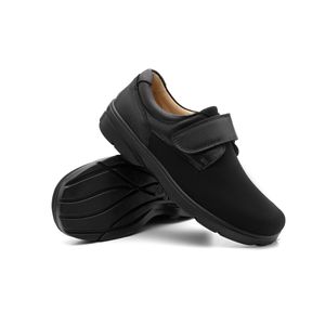 Sapato Casual Doctor Shoes Couro/Techprene 5305 Preto
