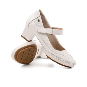 Sapato Salto Doctor Shoes Couro 789 Branco