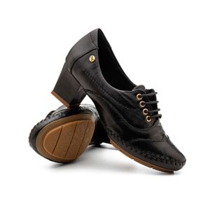 Sapato Salto Doctor Shoes Couro 790 Preto