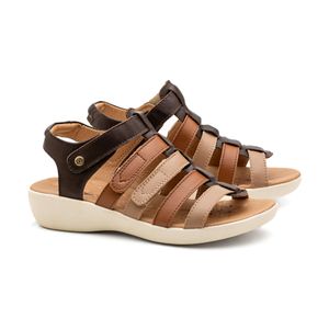 Sandália Doctor Shoes Couro 105 Marrom