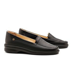 Sapato Casual Doctor Shoes Couro 376 Preto