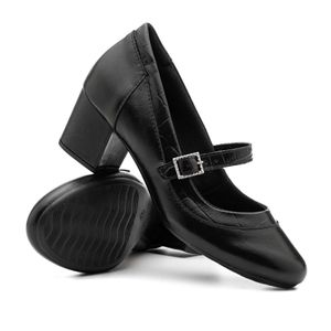 Sapato Salto Doctor Shoes Couro 1240 Preto
