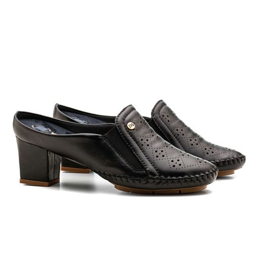 Sapato Salto Doctor Shoes Couro 799 Preto