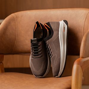 Tênis Doctor Shoes Knit 60810 (Elástico) Jaguar/Pto/Laranja