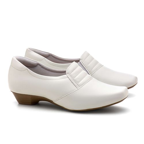 Sapato Salto Doctor Shoes Couro 38047 Branco