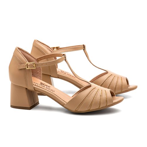 Sandália Doctor Shoes Couro 55131 Avelã