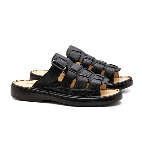 Chinelo Doctor Shoes Couro 323 Preto